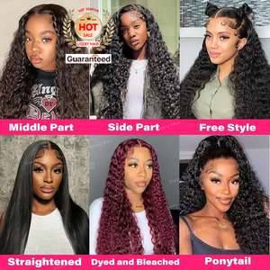 Bester Verkauf 30 Zoll brasilia nisches rohes jungfräuliches Haar 13x6 13 X4 Natural Wave Glueless Frontal Echthaar Transparente HD Lace Front Perücken