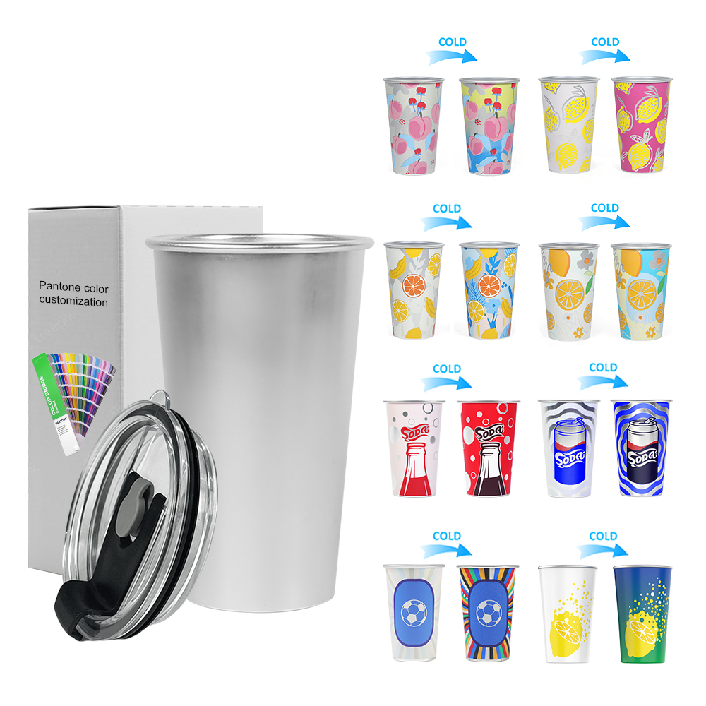Taza personalizada que cambia de color con el frío.
