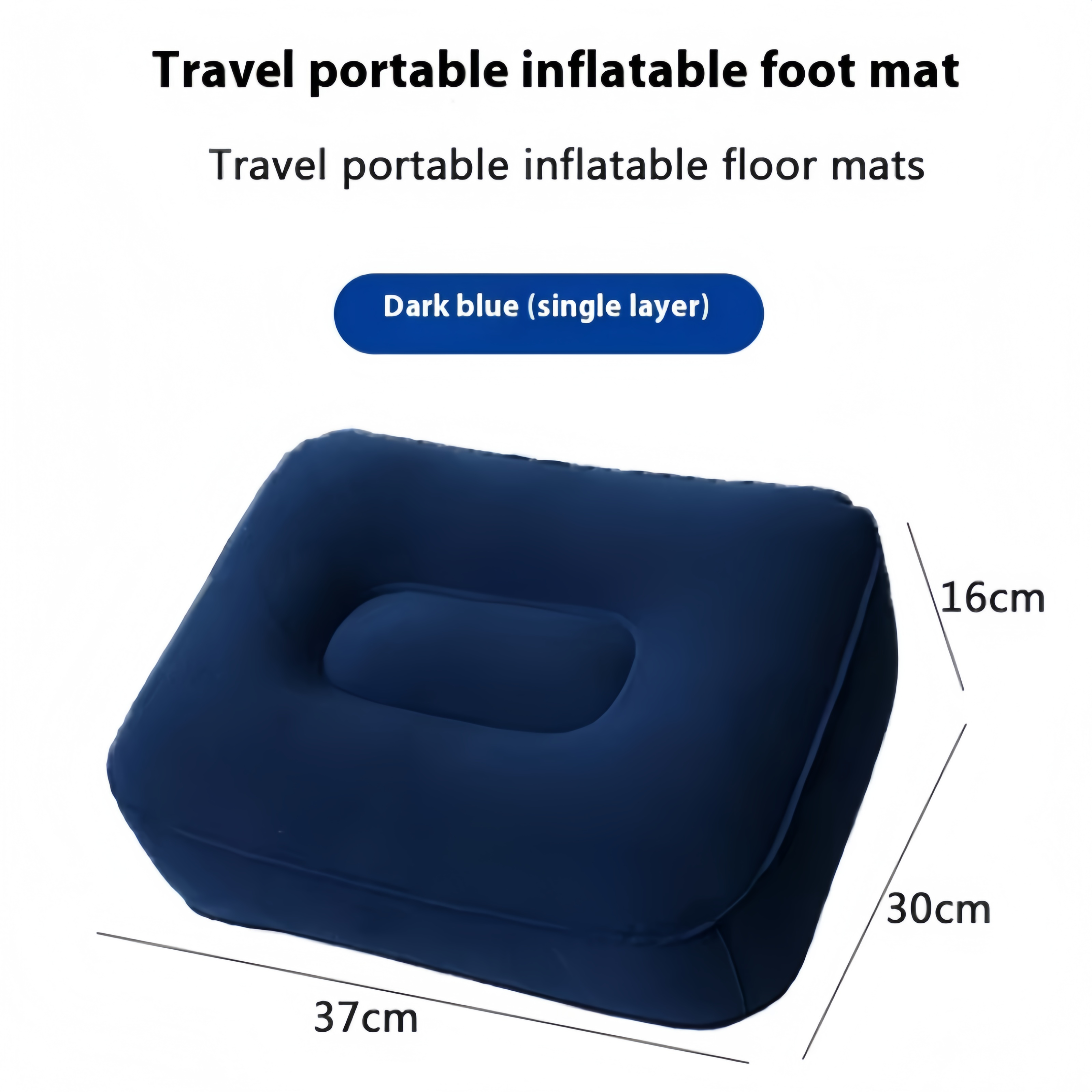 Repose-pieds gonflable bleu monocouche