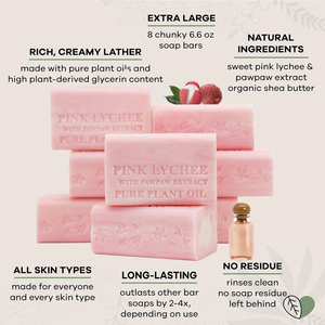 Özel etiket organik doğal pembe Lychee Pawpaw özü sabunlar ile nazik temizleyici yumuşak cilt ile güzellik çubuğu hassas cilt - Product Image 2