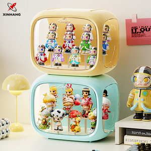 XinHang Display Cabinet Transparent Bubble Mart Hand-Run Doll Model Stackable <strong>Bins</strong> Block Blind Box Storage - Product Image 3