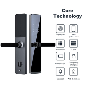 Akıllı TT kilit Bluetooth Tuya uzaktan kilidini anahtarsız giriş dijital şifre Rfid IC kart biyometrik parmak izi kapı kilit - Product Image 4