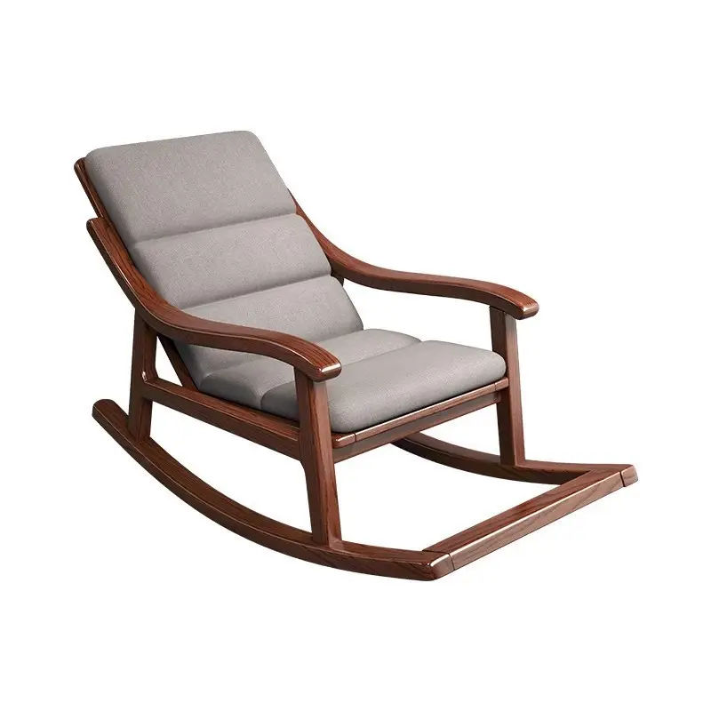 Новое китайское кресло-качалка из массива дерева, маленькое деревянное кресло-качалка для гостиной, дома, отдыха, одного ленивого дивана, обеденного кресла-качалки