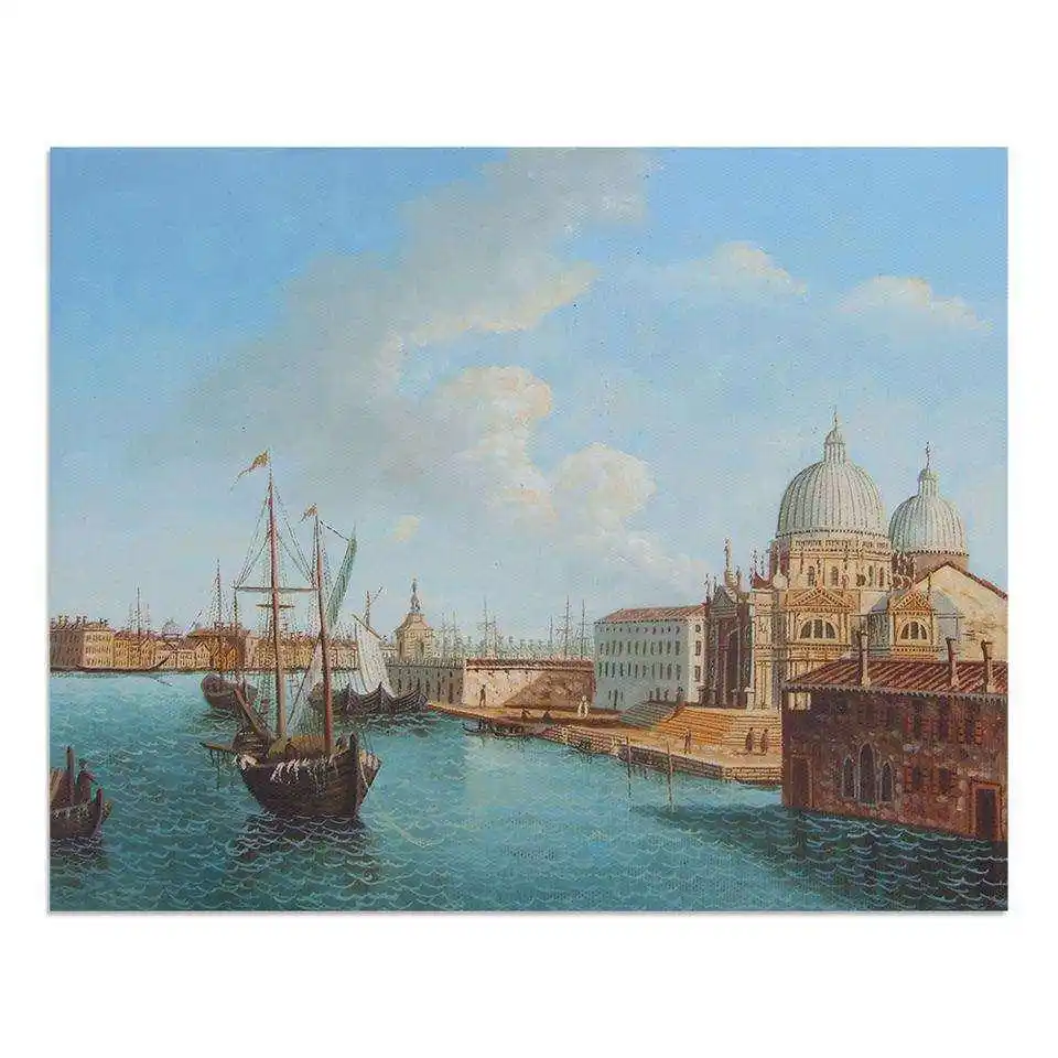 Handmade Classical European Italy Scenery Venice Town Oil Painting for Living Room