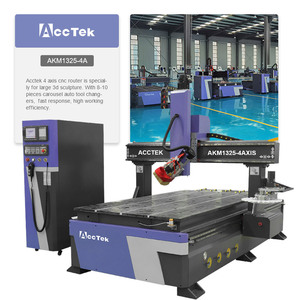 Enrutador Cnc de rotación de 360 grados, enrutador Cnc giratorio de husillo de 4 ejes, enrutador de madera Cnc para muebles Atc 1325 1530 - Product Image 1