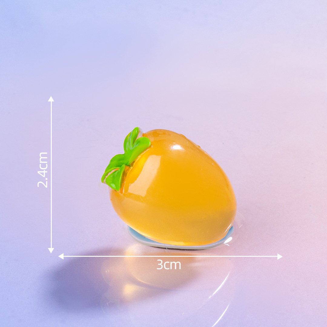 colorful Three oval persimmons