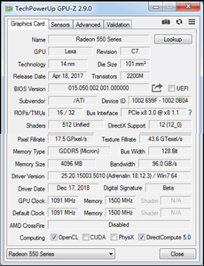 New Factory wholesale computer graphics card RX550 4G multi-screen graphics card dual High-quality <strong>Radeon</strong> RX550 - Product Image 3