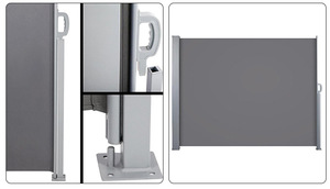 Çin ihracat manuel 160X300 cm geri çekilebilir yan ekran tente UV dayanıklı su geçirmez veranda ekran koruyucu bahçe balkon için - Product Image 3