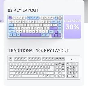 K82 EスポーツメカニカルRGB有線キーボード87キーハイカラー値3モードUSBインターフェイスラップトップ用新品 - Product Image 5
