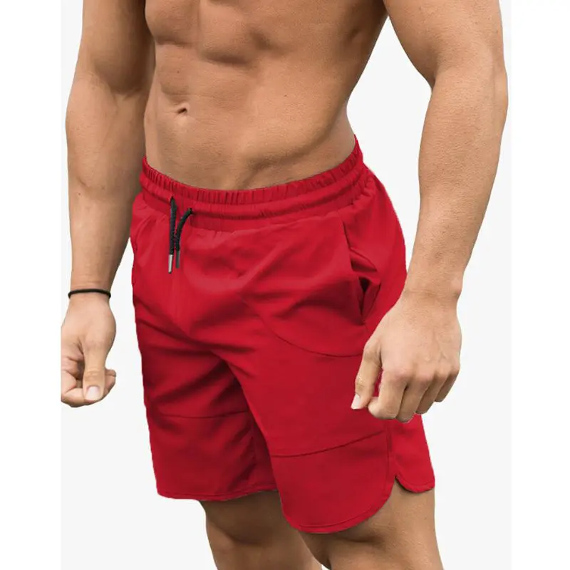 Alta qualidade praia poliéster spandex ginásio esportes treino board shorts calças curtas personalizado preto nylon shorts para homens