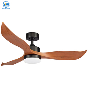 C006 AC/DC ABS bıçak 52 inç 3 bıçak ev için uzaktan kumanda ile ışık ile Led tavan vantilatörü - Product Image 1