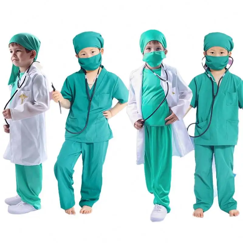 Festa a tema spettacolo in maschera gioco di ruolo professionale medico infermiere bambino medico Costume HCBC-004