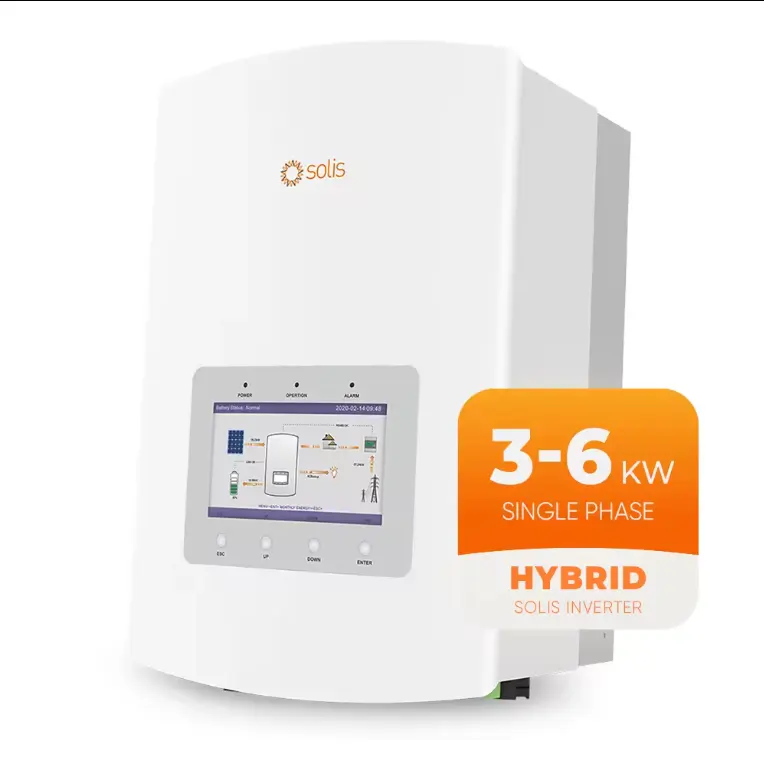 Solis Monofásico Inversor Solar Híbrido 3kW 5kW 6kW 220V 230V Mppt Precio Inversor de Energía Solar Para Uso Doméstico