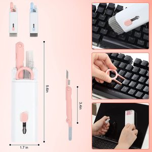 Klavye için temizleme fırçası 7 in 1 klavye temizleme kiti kulaklık temizleyici anahtar temizleme kalem ile yumuşak Airpods için - Product Image 6