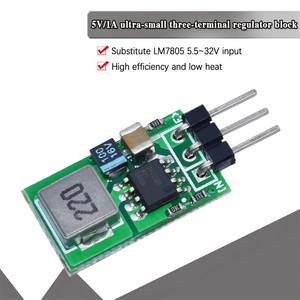 DC5.5-32V至5V/1A电压调节器更换至-220 LM7805 5v正电压调节器输入5.5-32v至5v1a降压模块
