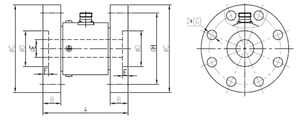 Trasduttore di coppia statico e discontinuo del sensore di coppia di rotazione a doppia flangia GTS309 - Product Image 3