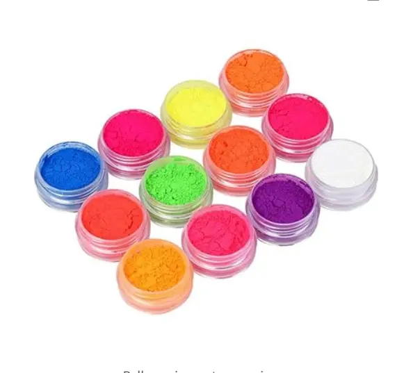 Néon Pigment Effet Paillettes couleur Poudre Vernis À Ongles Poussière Gel UV pour DIY Slime Bain Bombe Colorants Peinture