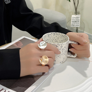 TongLing-anillos de apilamiento para mujer, sortijas geométricas irregulares con estilo dorado, cuerda elástica, venta al por mayor - Product Image 6