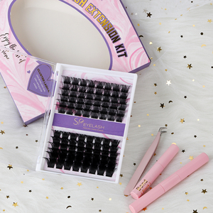 SP EYELASH New Arrival Long Lasting 7-10 Days Bond and Sealer Segment Lash Faux Mink Pre Cut Eyelash Diy Extension Lash Kit - Product Image 3