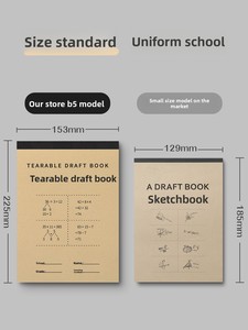 Weißes Entwurfs papier für Grundschüler der Mittelstufe Spezielle Tearable Math Exercise Book Fehler korrektur für Notebooks - Product Image 4