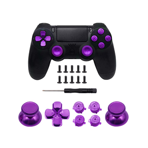 For <strong>ps4</strong> Game Accessories Metal Dpad ABXY Buttons Purple for <strong>PS4</strong> <strong>Controller</strong> Replacement Analog Stick Joystick Metal ABXY Buttons - Product Image 1
