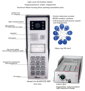 Ryan Biometric Video Door Entry <strong>Intercom</strong> <strong>System</strong> Smart WIFI Video Door Phone TUYA Mobile APP Talk Home Automation Smart <strong>Security</strong> - Product Image 4