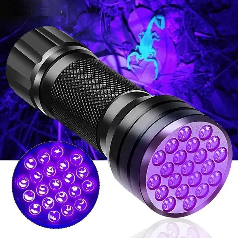 Заводская цена, 21 светодиодный алюминиевый ультрафиолетовый фонарик с черным светом Ningbo, ручной УФ фонарик для детектора мочи домашних животных 60