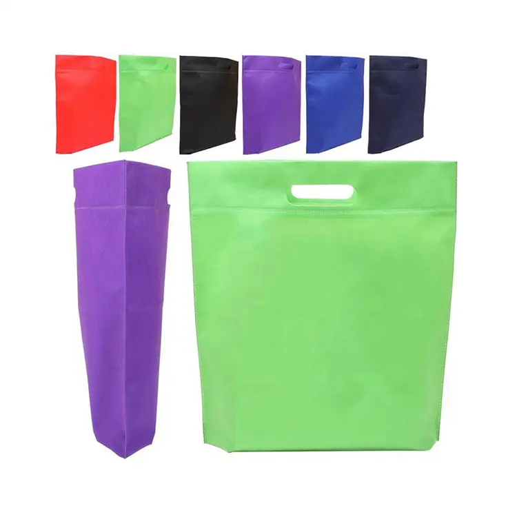 Özel renkli baskı alışveriş Logo PP dikişsiz çanta/kalıp kesim olmayan dokuma alışveriş çantası/her boyut d kesim olmayan-dokuma marka çanta