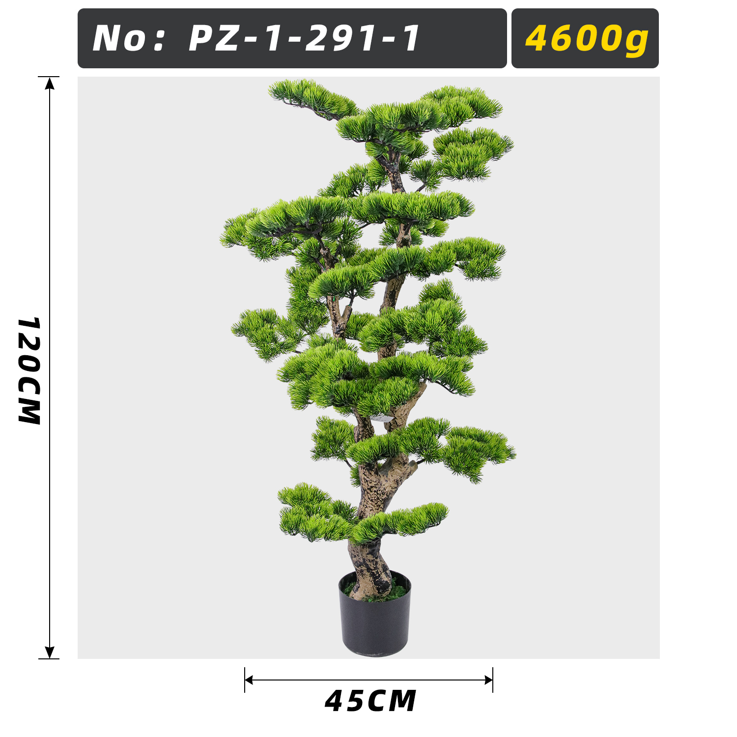 Bonsaï de pin artificiel de 120 cm
