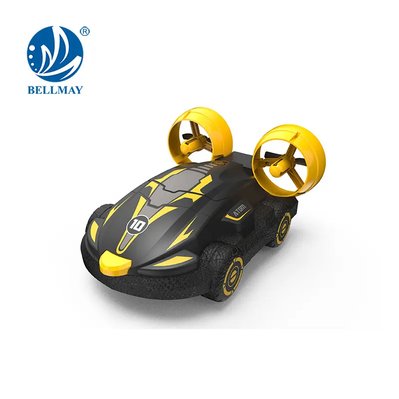 Bemay 2.4G RC 2 em 1 Veículo Anfíbio Água e Terra Drift Car Ship Rádio Controle Elétrico RC Car Stunt Car Boat Toy