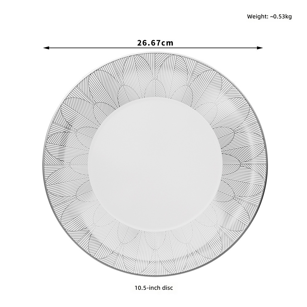 Plata: plato llano de 10,5 pulgadas