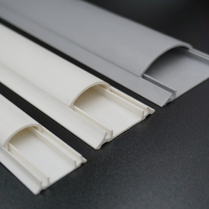 PVC Arc Floor <strong>Trunking</strong> Plastic Cable <strong>Trunking</strong> and Wiring Ducts Slotted <strong>Round</strong> Type - Product Image 3