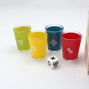 Drinking Game 52 <strong>Blocks</strong> Wooden Tumbling Tower Stacking Party Game with Entertaining <strong>Commands</strong> 1Dice 4 Glass Cups - Product Image 6