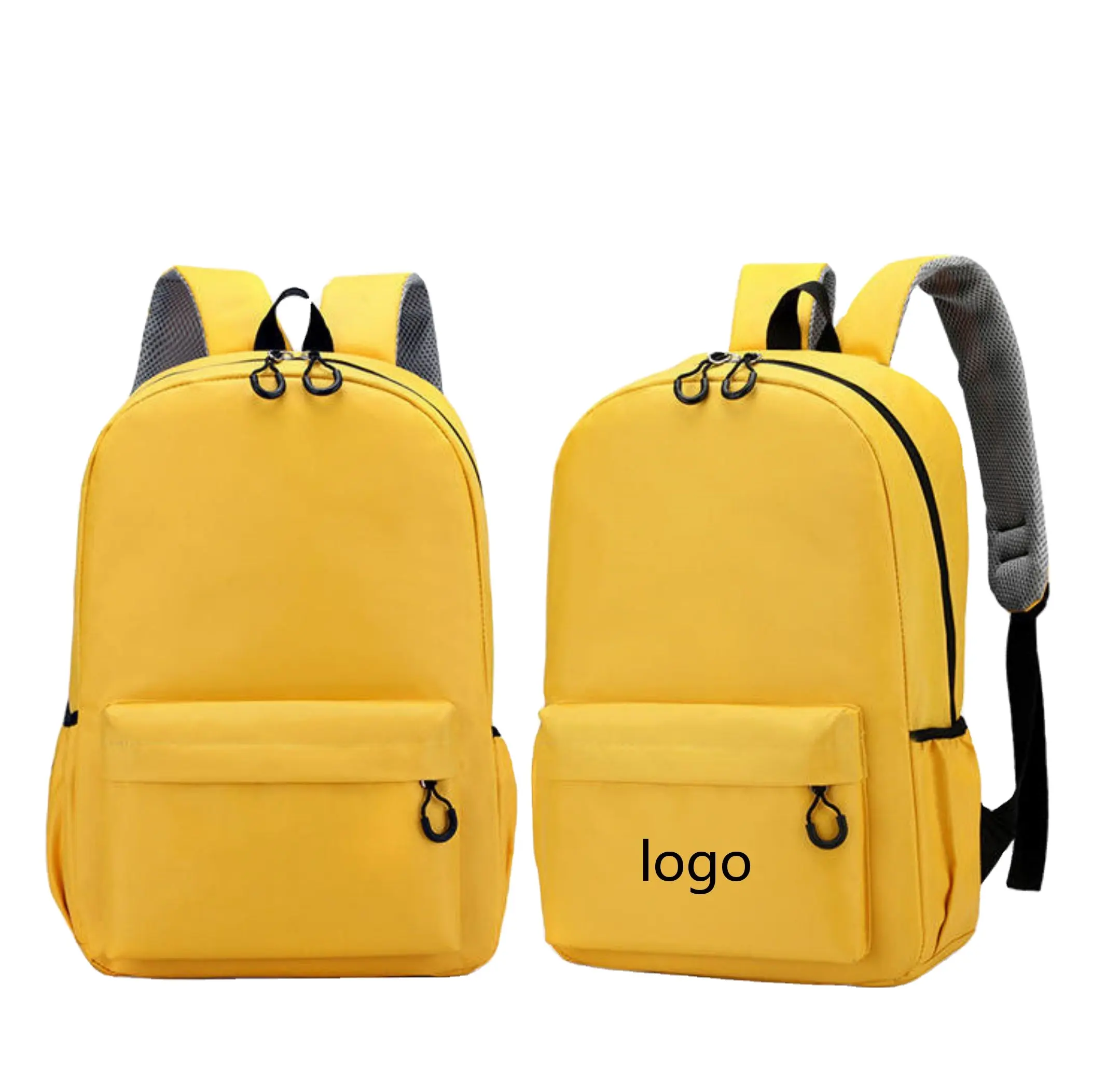 耐水性の簡単な洗浄と清潔な保護フロントポケットクレヨン鉛筆消しゴムペンストア黄色の子供用スクールバッグ