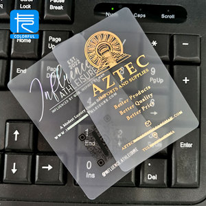 透明全息透明聚氯乙烯名片定制哑光透明塑料卡烫金透明卡片 - Product Image 3