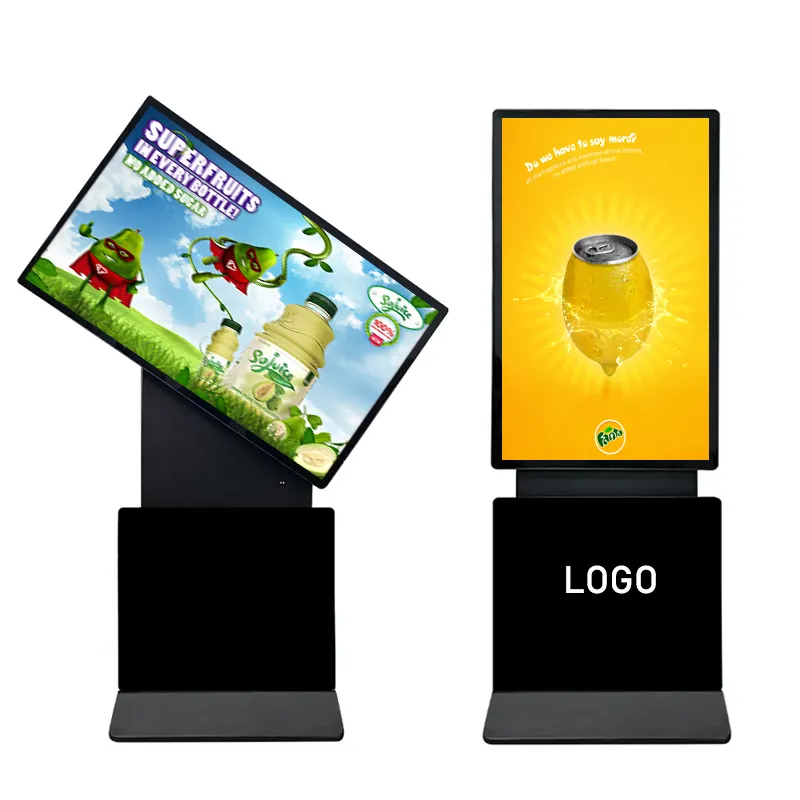 Samidisplay55インチフロアスタンディングインタラクティブメディアプレーヤータッチスクリーン液晶デジタル回転広告キオスク