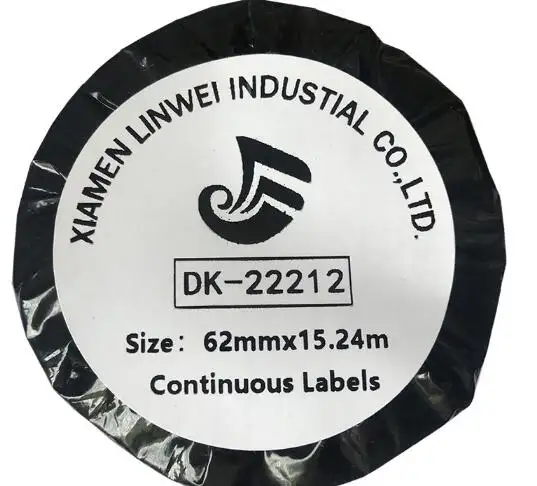 DK 22213 62mm * 15,24 m Embalaje de impresión de envío personalizado Compatible con impresora 570/800/580N/