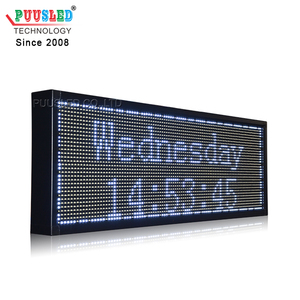 Pantalla LED de Color blanco para publicidad exterior, señal de mensaje de desplazamiento de brillo, tablero impermeable semiautomático - Product Image 2