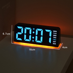 New Arrival Atmosphere Light LED Digital Alarm Clocks Date Week Temperature Display Bedside Table Clock for Home - Product Image 5