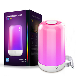 <strong>RGB</strong> LED Intelligent Simple Table Lamp Bedroom Bedside Lamp bluetooth APP Control Smart Night Light Ambient Light - Product Image 1