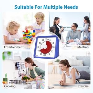 Công cụ quản lý pin bao gồm lớp học màu Xanh 60 phút đồng hồ đếm ngược hẹn giờ trực quan cho trẻ mới biết đi, Tự kỷ, ADHD hoặc người lớn - Product Image 2