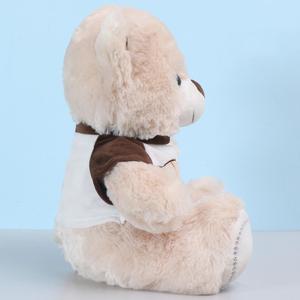 Güzel hayvan şekli 30cm çocuklar oyuncak ayı beyaz yumuşak bebek peluş oyuncak ayı ile kazak - Product Image 3