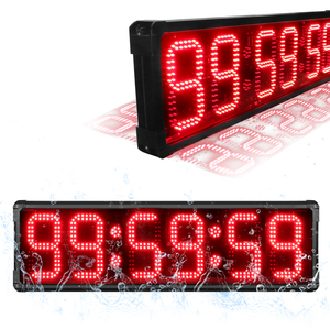 Ganxin doppio lato grande orologio da esterno impermeabile per conto alla rovescia con Display a LED a colori rossi per maratona cronometraggio orologio da corsa digitale - Product Image 1