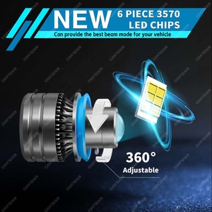 ไฟหน้า <span class=keywords><strong>LED</strong></span> CANbus H7พร้อมชิป3570 CSP 40W ไฟตัดหมอกรถยนต์เลนส์สามสี H4 H11เลเซอร์9005ไฟหน้า <span class=keywords><strong>LED</strong></span> 9006 - Product Image 3
