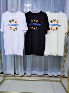 Moda lüks 100% saf pamuk özel karikatür büyük beden tişört 3D baskı marka kadın tasarımcı t-shirt