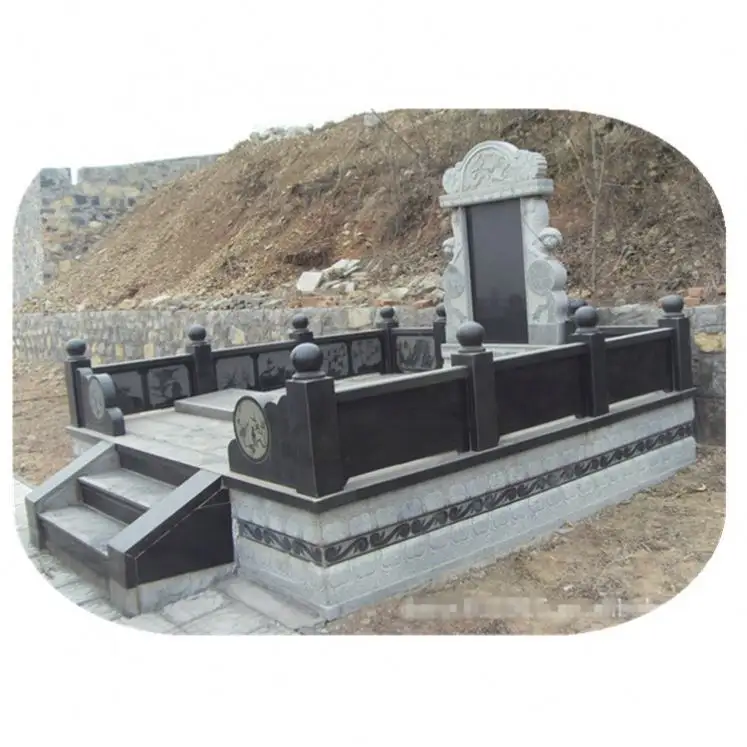 New Design Double Heart Shaped Headstone Tombstone Granite Albania Tombstone Holland Granite Tombstone