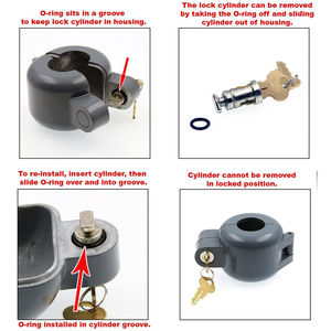 Door Knob Lock-Out Device <strong>Doorknob</strong> Lock With Key to Block Access to Keyhole Fits Round <strong>Doorknobs</strong> With Max Diameter of 2-7/8&quot; - Product Image 6