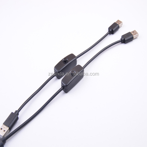 Customized USB 2.0 Micro-USB Male to Male Extension Cable with Switch <strong>Computers</strong> Earphones Barcode Scanners Pure Copper Material - Product Image 1