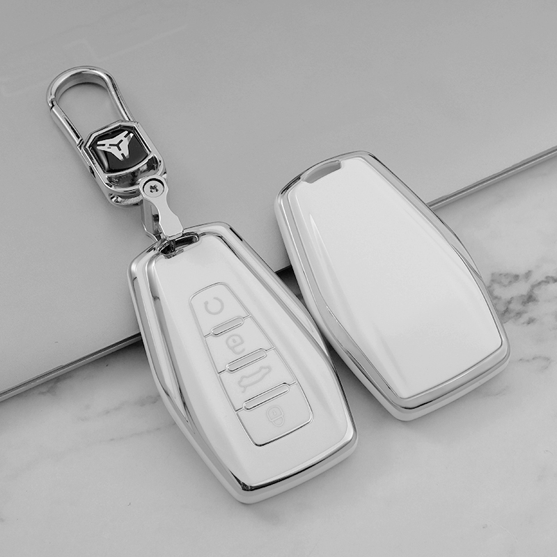 B White + Key Ring