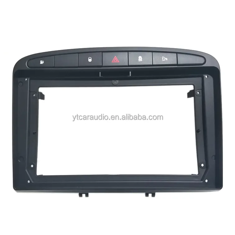 Telaio per Fascia per piastra Audio da 9 pollici per auto per Peugeot 308 408 2Din Kit telaio per montaggio su cruscotto con pannello Stereo per Radio a grande schermo